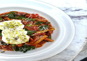 Penne Pasta, Candy Tomato, Mozzarella
