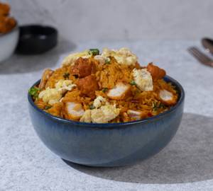 Schezwan Egg Chicken Fried Rice