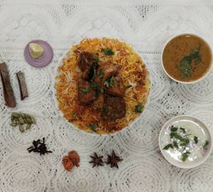 Hyderabadi Chicken Fry Piece Biriyani