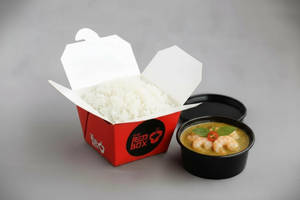 Thai Green Prawn Curry  With Steamed Rice