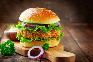 Premium Fried Chicken Burger
