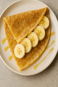 Honey & Banana & Maple Syrup Pancake