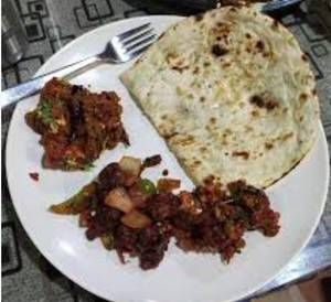 Butter Naan With Mashroom Chilli