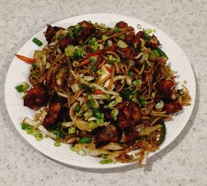Schezwan Mushroom Noodles