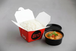 Thai Red Fish Curry  With Steamed Rice