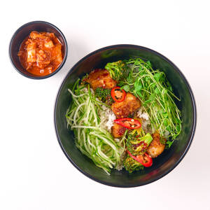 bang bang tofu + broccoli