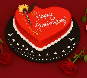 Strawberry Heart Shape Cake