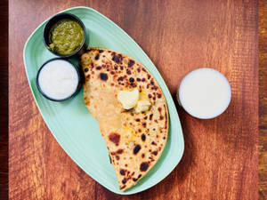 Punjabi Paratha With Lassi