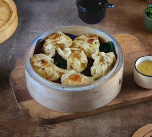 Cheese Corn Fried Peri Peri Momos (6pcs)