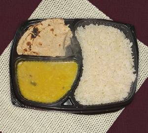 Plain dal with rice +  [ 4 Pieces ]  roti