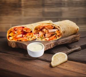 Mexican peri peri chicken rumali shawarma