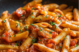 Arrabbiata Veg Pasta With Garlic Bread 2pcs
