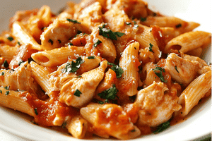 Chicken Arrabbiata Pasta With Garlic Bread 2pcs