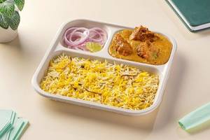 Tandoori Soya Chaap and Rice Lunchbox