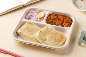 Aloo Matar with Rumali Roti Lunchbox
