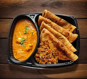 Plain Paratha With Paneer Butter Masala