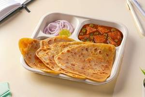 Aloo Matar with Paratha Lunchbox