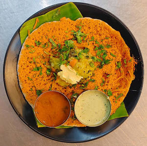 Open Butter Masala Dosa