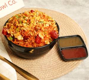 Schezwan egg fried rice