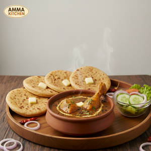 Chicken (2) +pure Wheat  Paratha (4)+salad With Coke