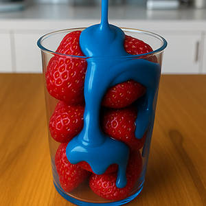 London's Viral Chocolate Strawberry - Dipped in Blue Cookies Chocolate