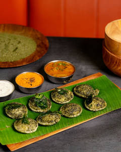 Green Ghee Podi Mini Idli