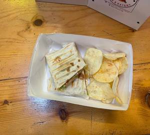 Chicken Avocado Wrap with wafers