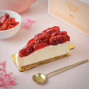 Eggless Strawberry Chilled Cheesecake