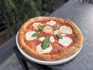 Fresh Mozzarella And Blanched Tomato Flatbread