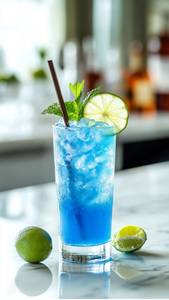 Blue curraco mocktail