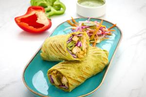 Chicken Lettuce Wrap In Whole Wheat Spinach Tortilla