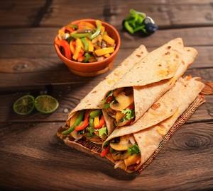 Peri Peri Mushroom Chapathi Roll