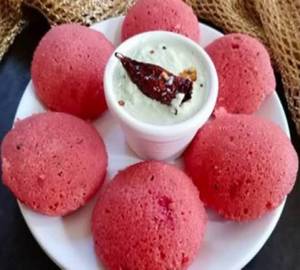 Beetroot Idli 4 pice