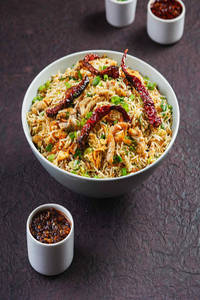 Chicken Burnt Chilly Fried Rice [500ml]