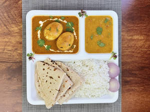 Full Meal With Egg Curry