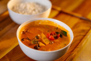 Chicken Panang Curry With Steam Rice