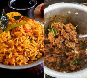 Tomato Rice + Beef Chukka