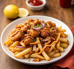 Chicken 65 Loaded Fries [medium container]