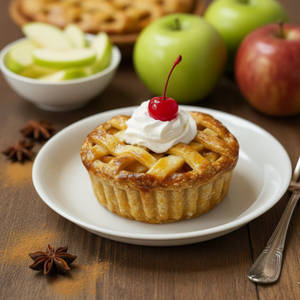 Eggless Apple Crumble Pie