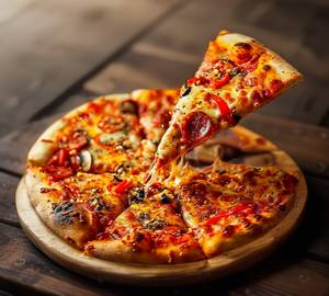 Spicy tandoor cheese pizza