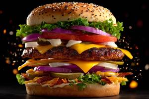 F burg tower chicken burger