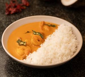 Karwari Prawn Curry, Steamed Rice