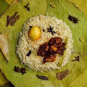 Chicken Fry Piece Pulao (half)