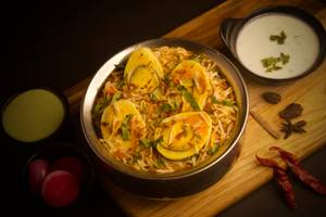 Egg Biryani With Raita