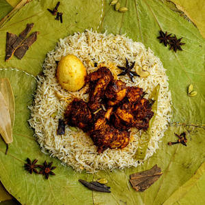 Chicken Fry Piece Pulao (full)