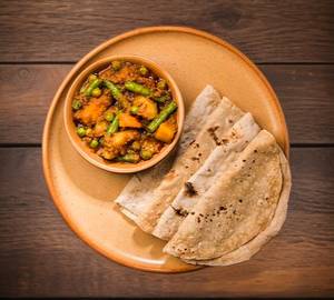 Mix veg with 2 Roti