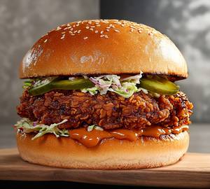 Crispy chicken burger