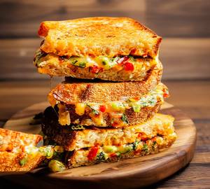 Corn and cheese sandwich