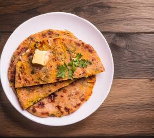 Methi Paratha with Butter