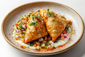 Dahi Samosa Chaat